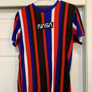 🔥FiRe NASA EMBROIDERED Vertical Striped T SHIRT